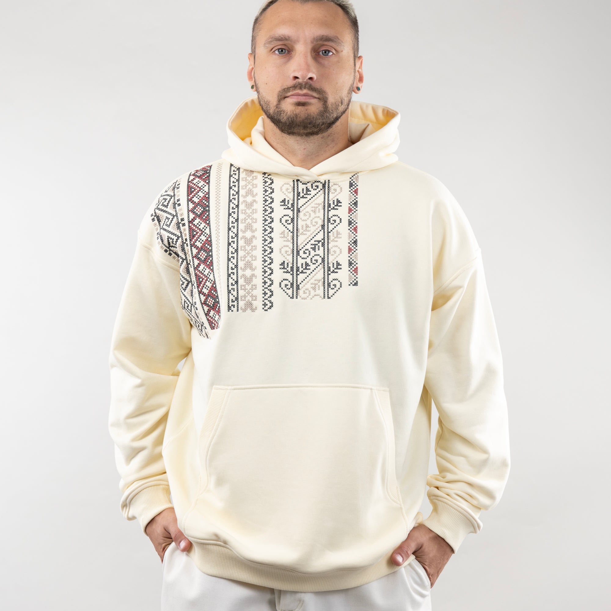 Hoodie "Vyshyvanka", Casual Hoodie With Ukrainian Embroidery For Men