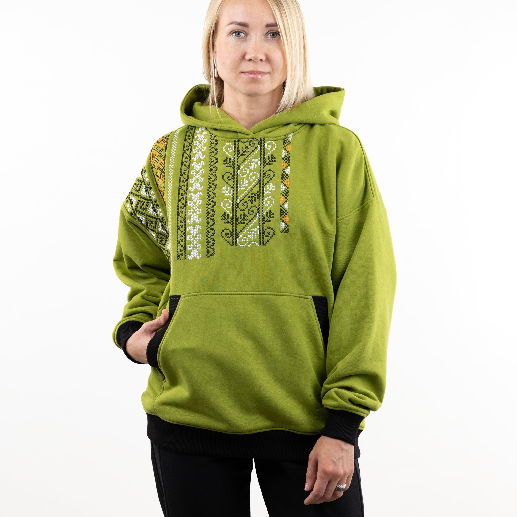 Hoodie "Vyshyvanka", Casual Hoodie With Ukrainian Embroidery For Women