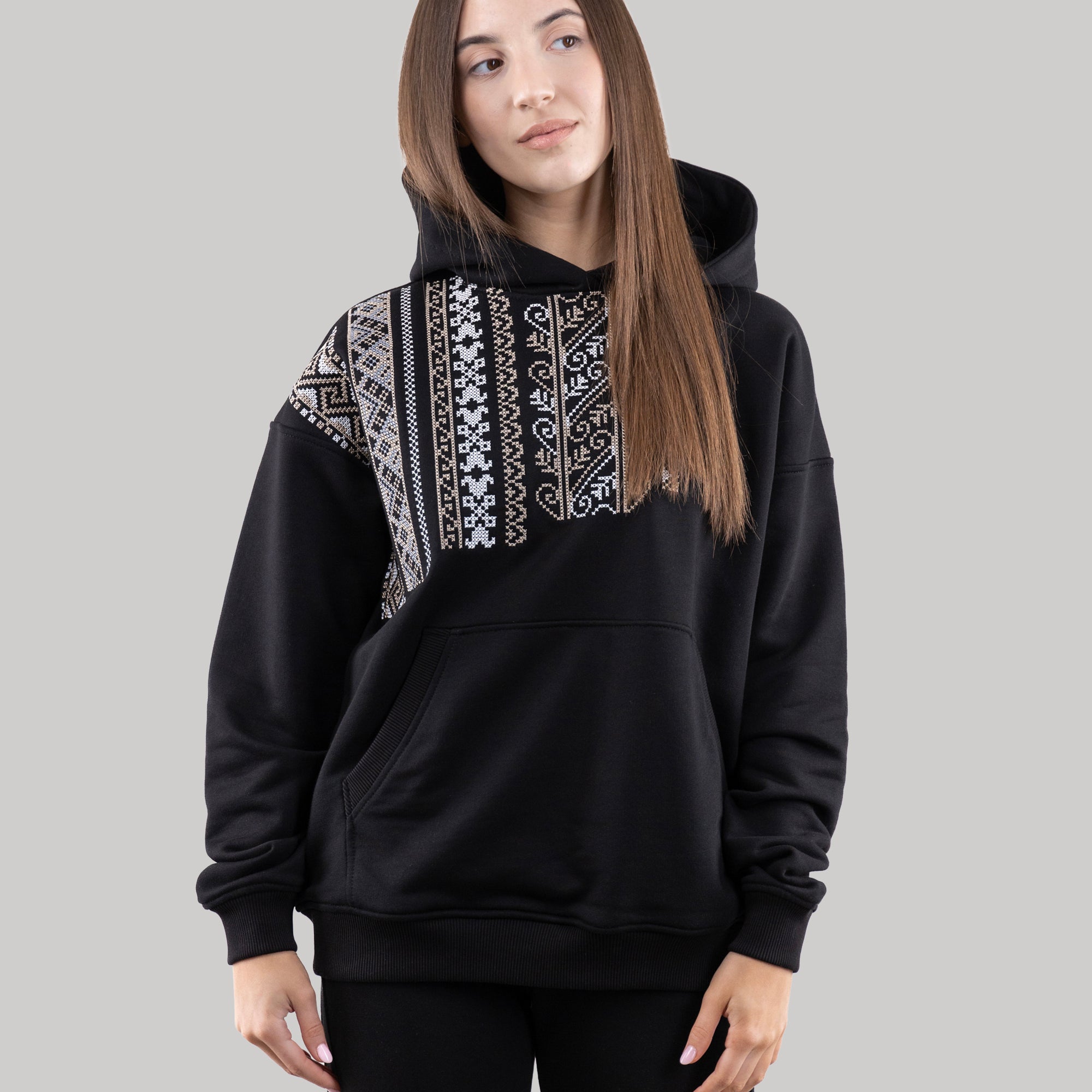 Hoodie "Vyshyvanka", Casual Hoodie With Ukrainian Embroidery For Women