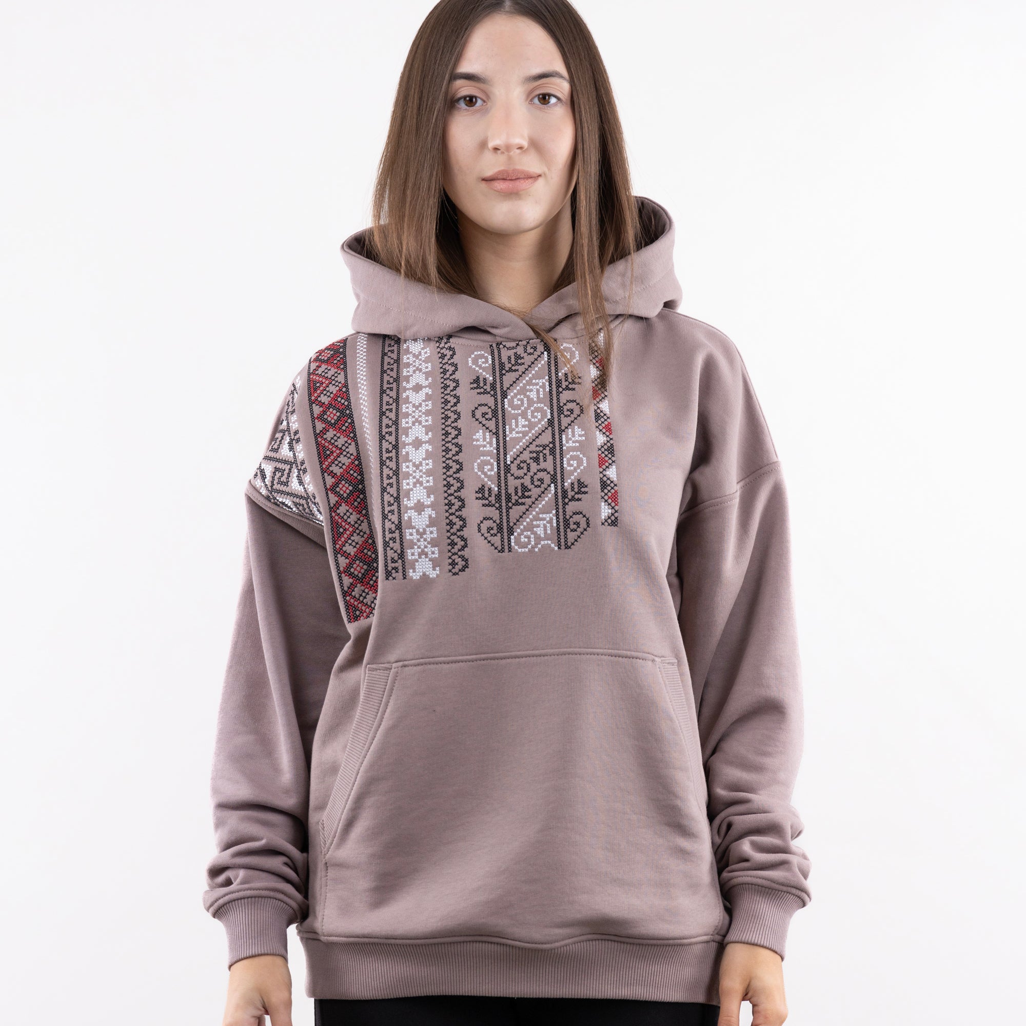 Hoodie "Vyshyvanka", Casual Hoodie With Ukrainian Embroidery For Women
