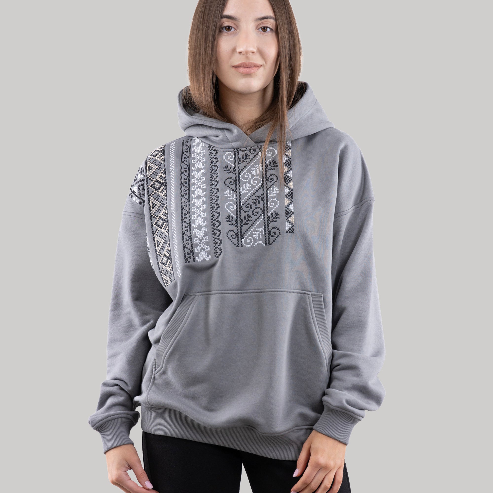 Hoodie "Vyshyvanka", Casual Hoodie With Ukrainian Embroidery For Women