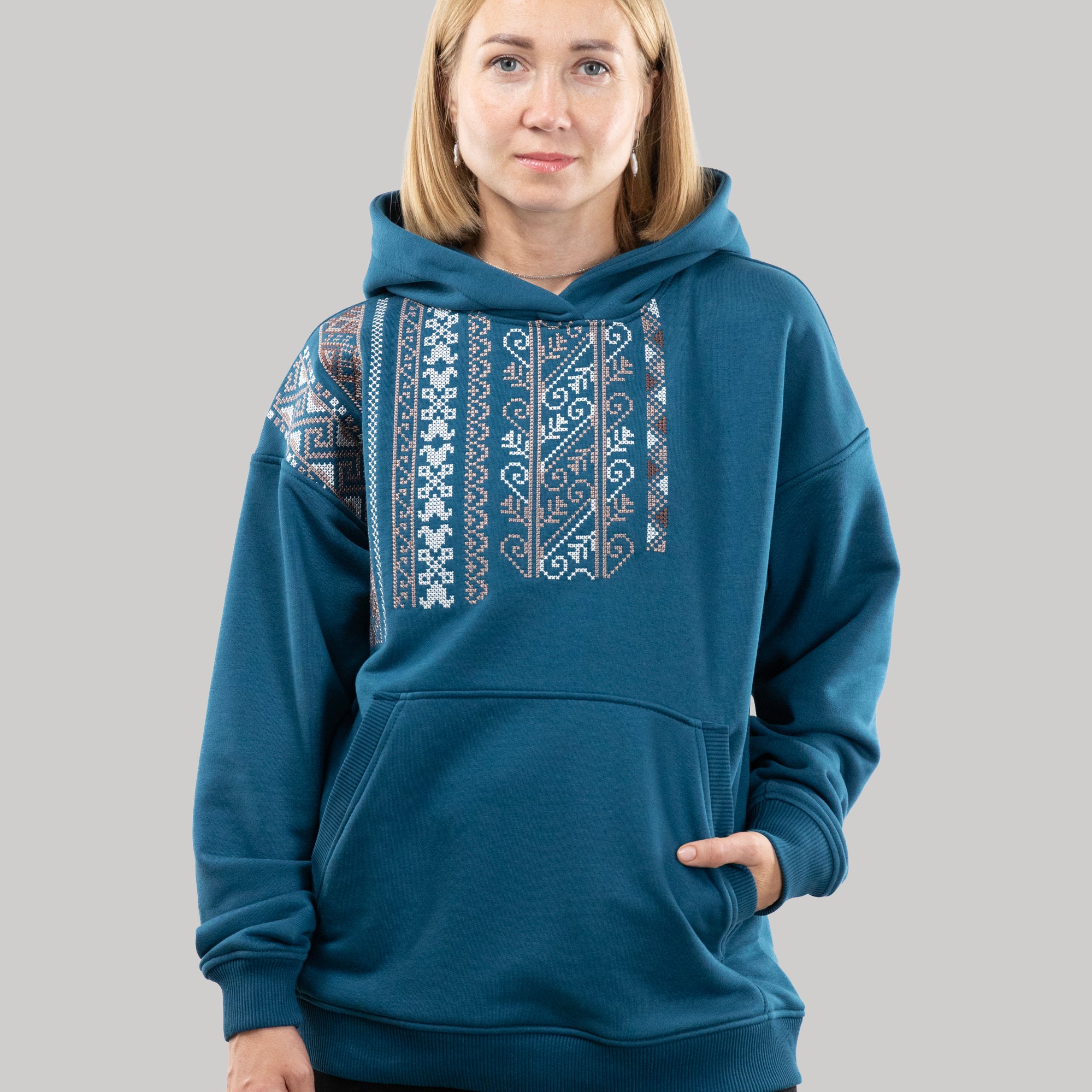 Hoodie "Vyshyvanka", Casual Hoodie With Ukrainian Embroidery For Women