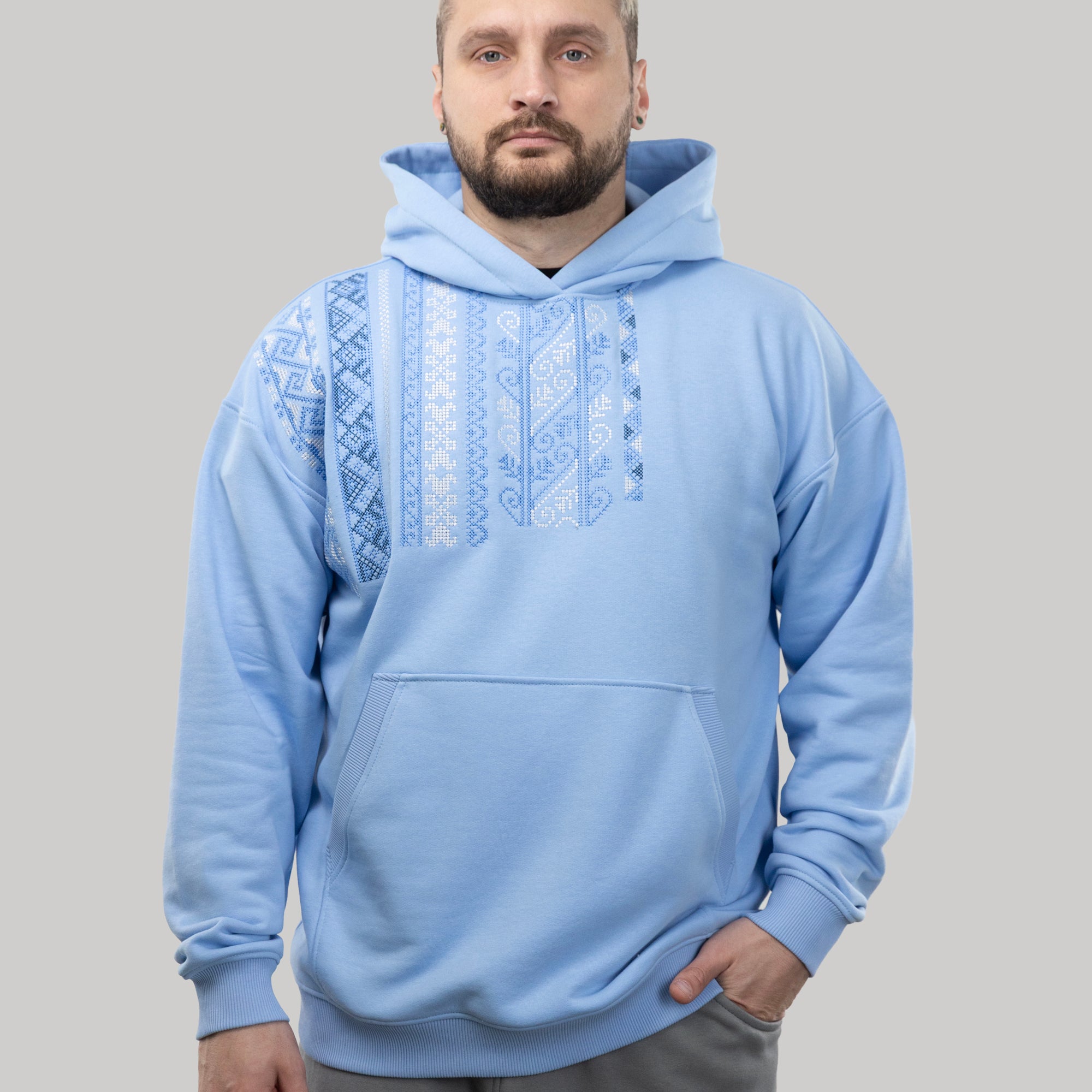 Hoodie "Vyshyvanka", Casual Hoodie With Ukrainian Embroidery For Men