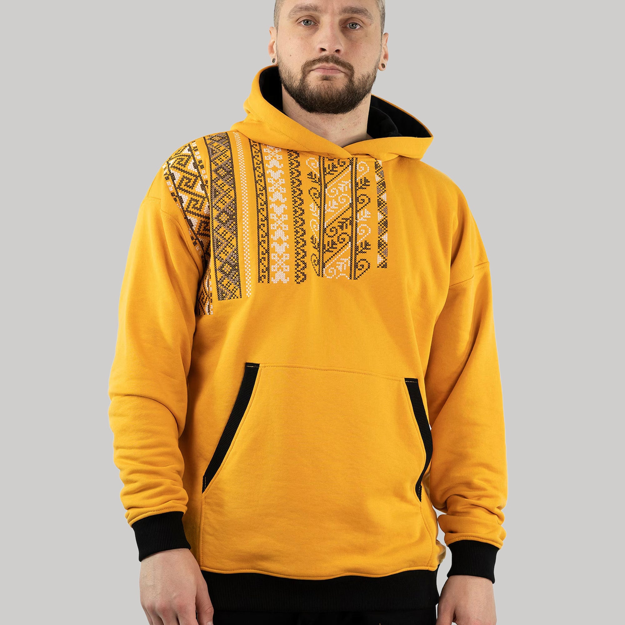 Hoodie "Vyshyvanka", Casual Hoodie With Ukrainian Embroidery For Men