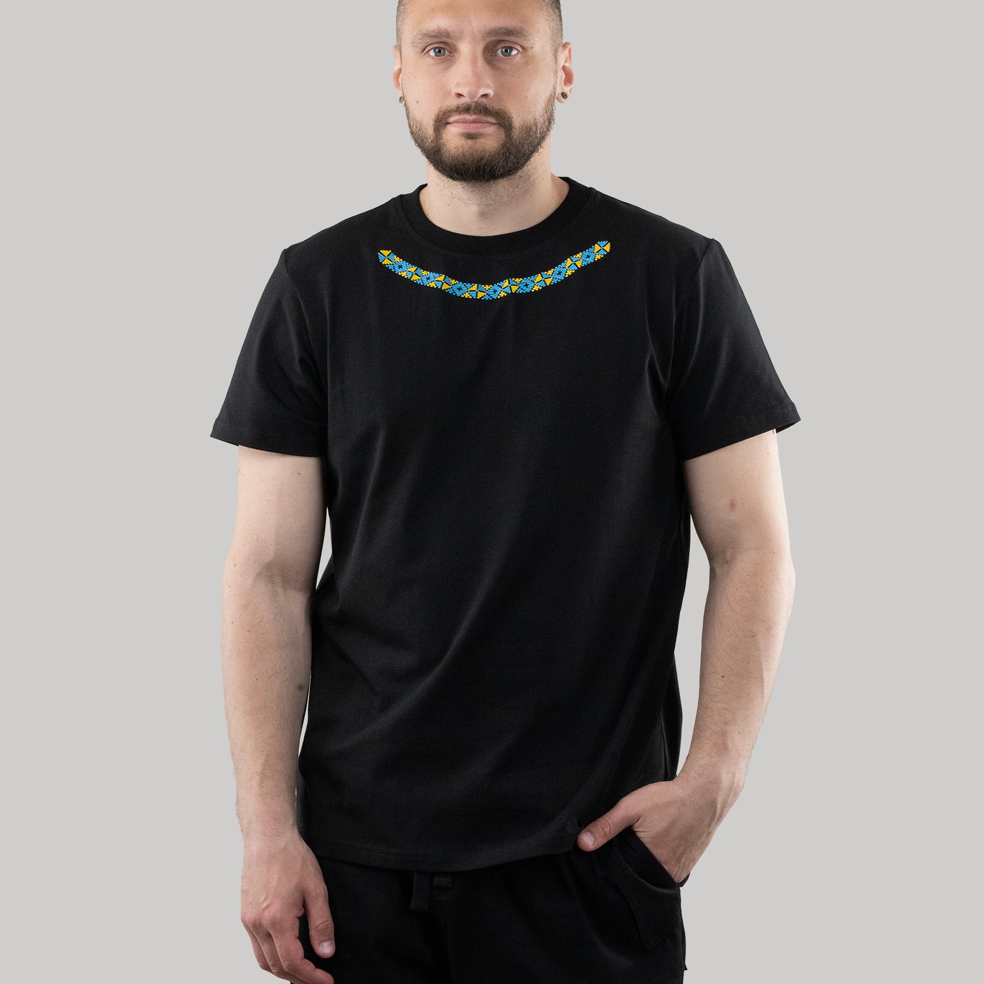 Embroidered T-Shirt "Necklace", T-Shirt For Men