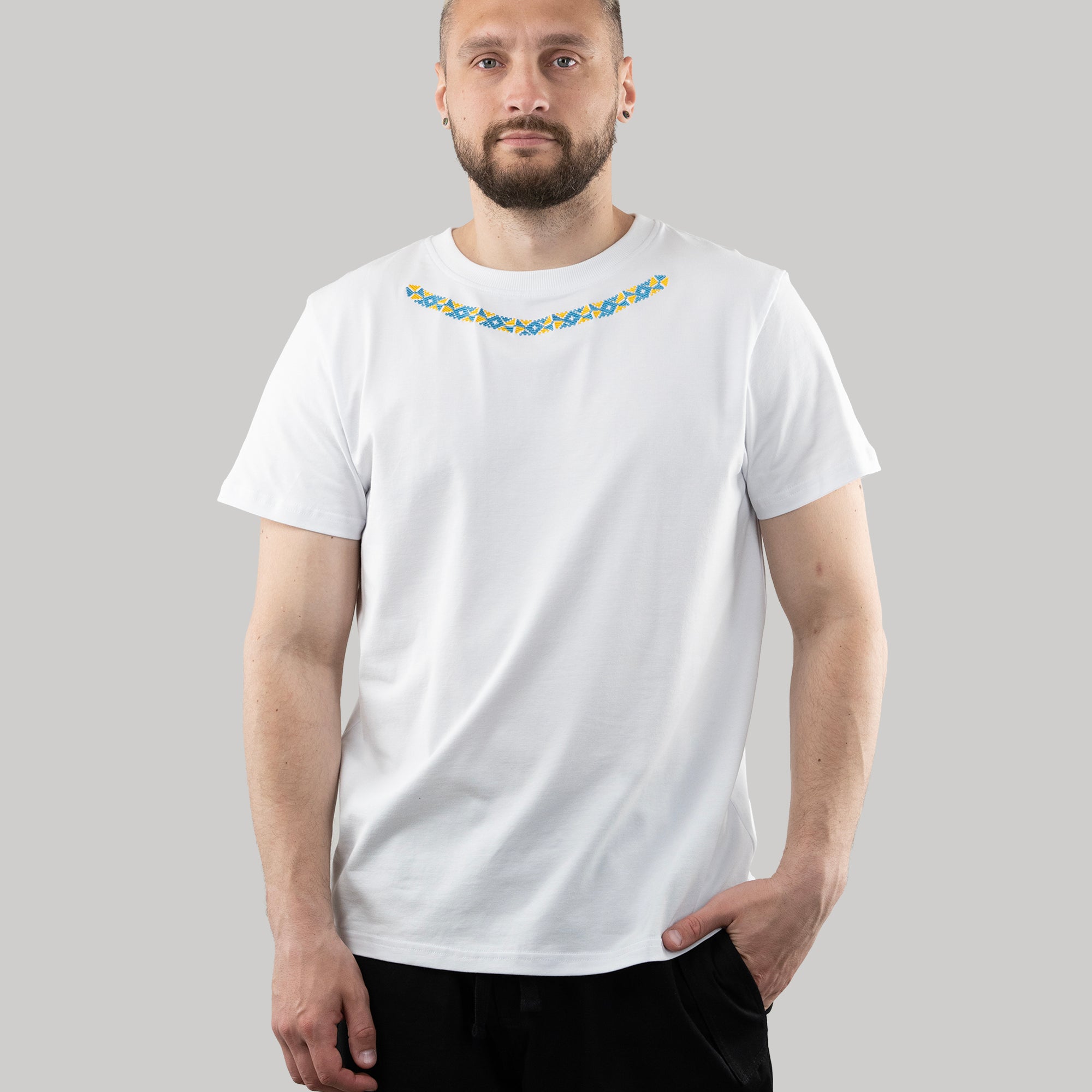Embroidered T-Shirt "Necklace", T-Shirt For Men