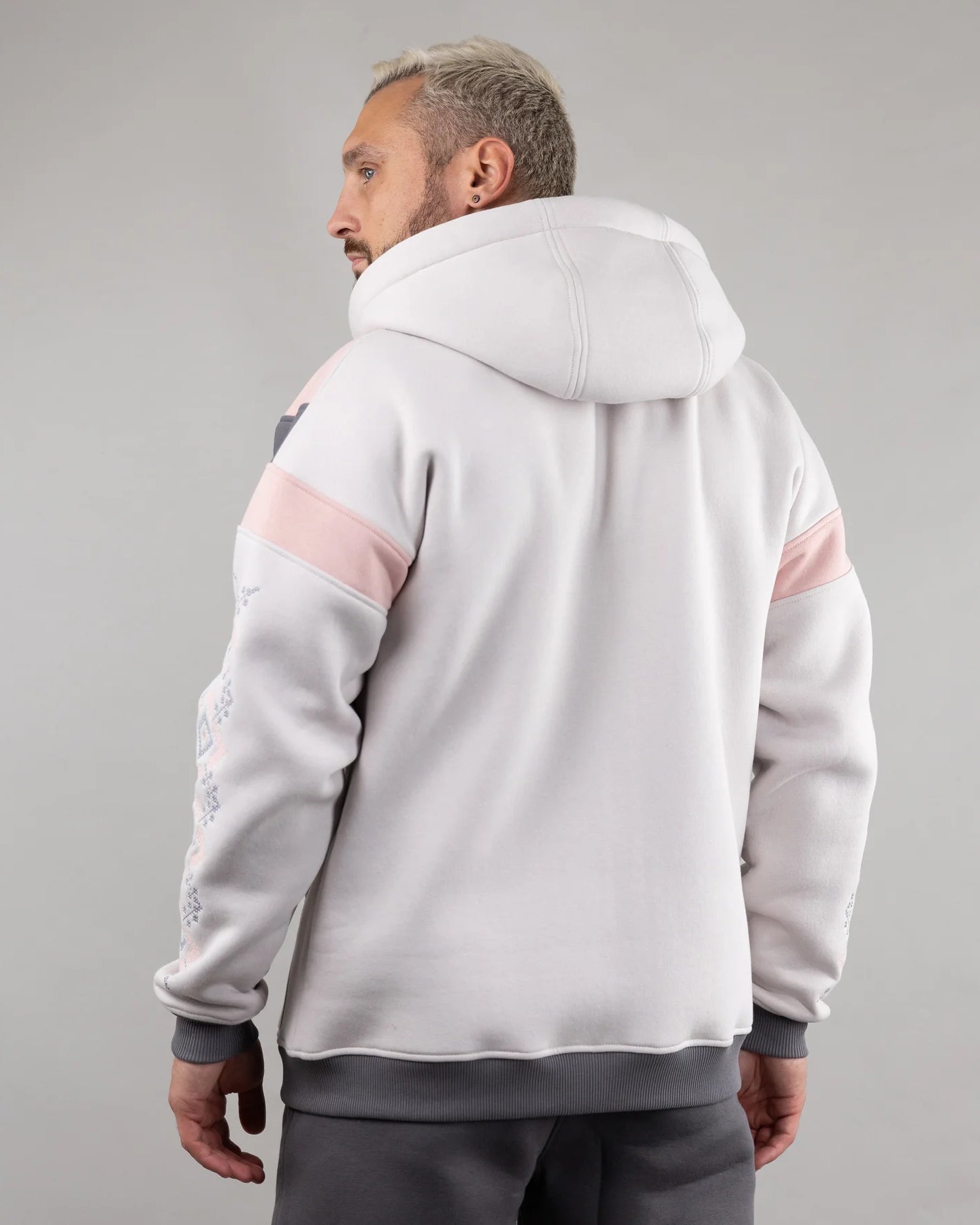 ModernZip-up hoodie “Sunrise”, Ukrainian vyshyvanka style