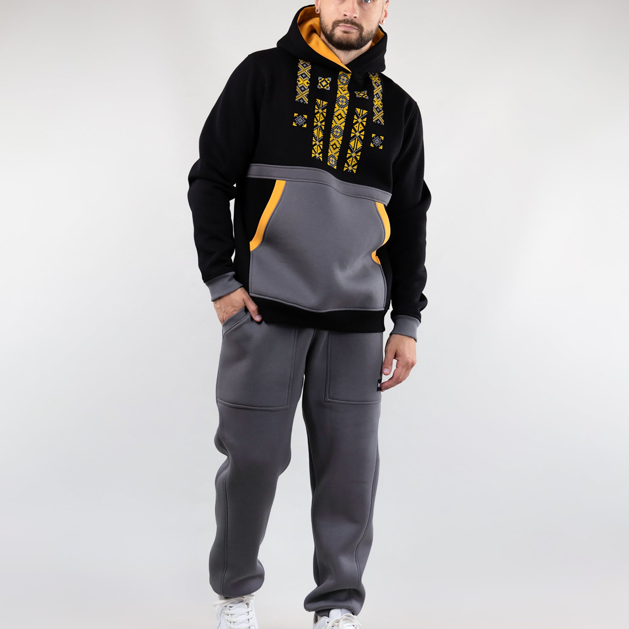 Hoodie “Folk” and Sweatpants For Men