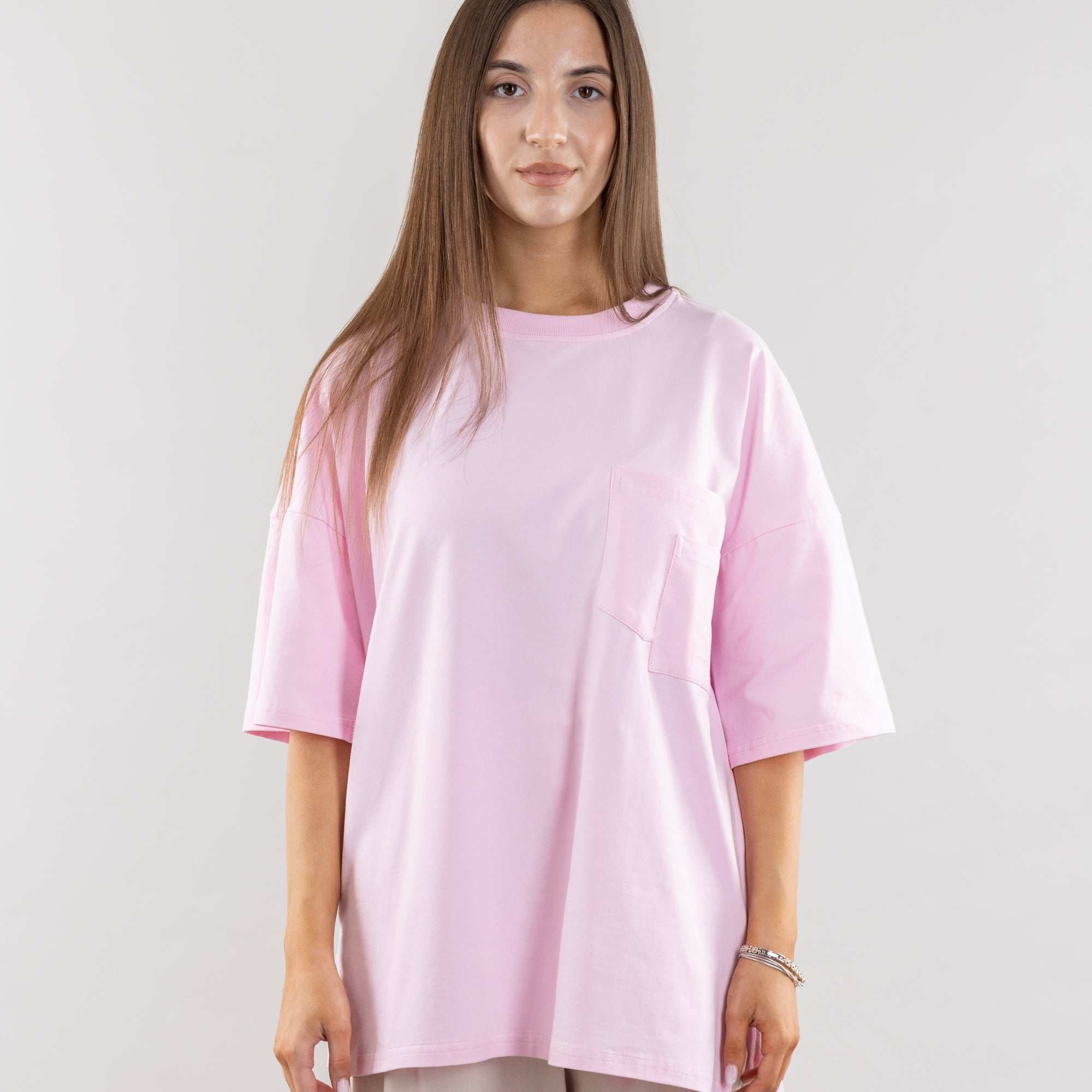 Oversize T-shirt With Two Pockets For Women