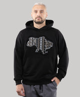 Hoodie "Map", Casual Hoodie Ukrainian Vyshyvanka Style For Men