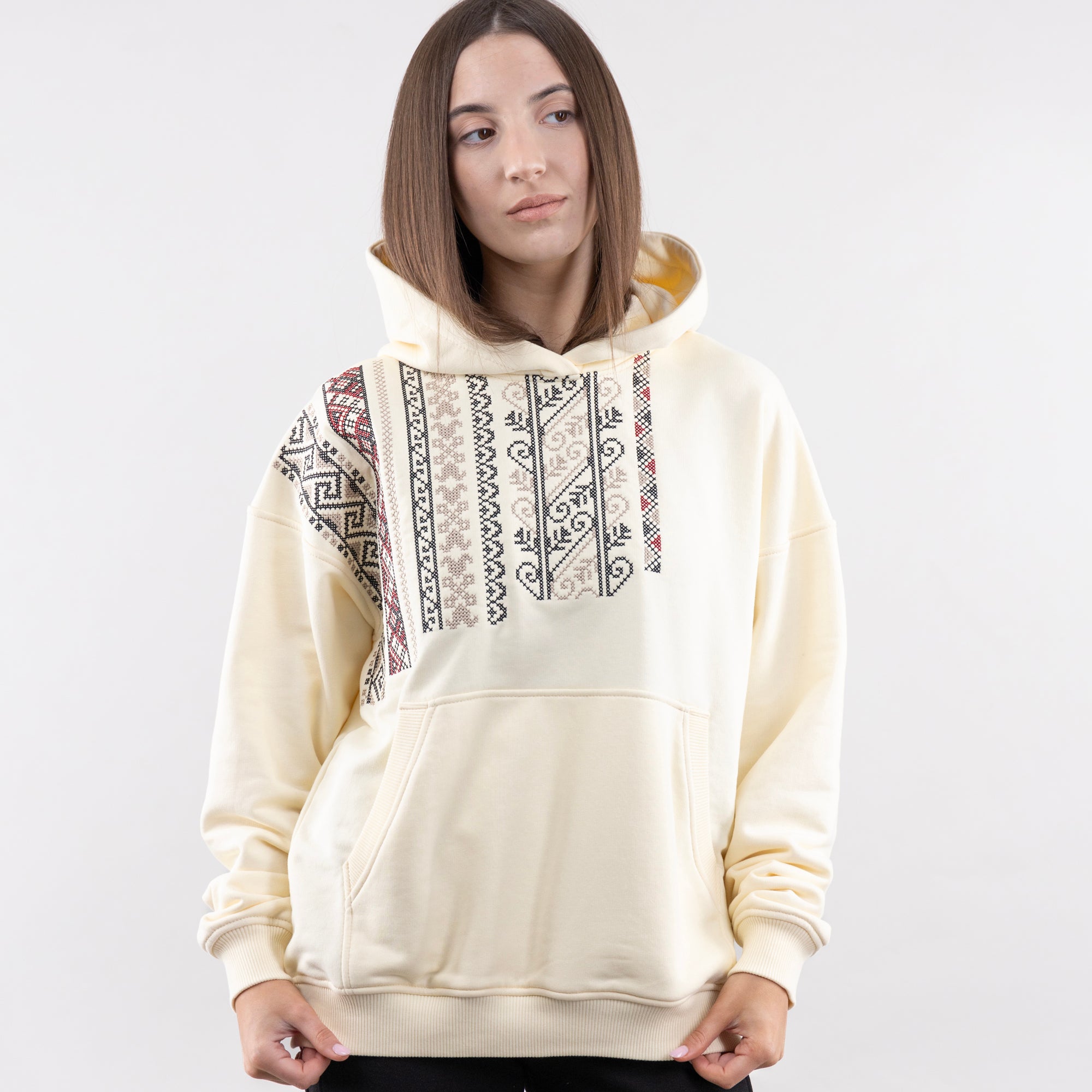 Hoodie "Vyshyvanka", Casual Hoodie With Ukrainian Embroidery For Women