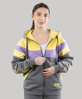 Zip-up hoodie “Sunrise”, Ukrainian vyshyvanka style hoodie for women