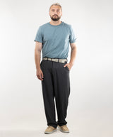 Basic T-shirt with cuffs and Striped Pants For Men