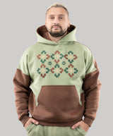 Warm Hoodie "River", Embroidered Hoodie For Men