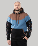 Warm Hoodie "Dnipro", Casual Hoodie With Ukrainian Embroidery For Men