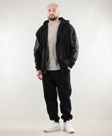 Oversize Zip Hoodie "Ethno" and Warm Sweatpants For Men