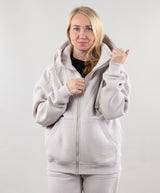 Hoodie "Introvert", warm casual zip-up hoodie for women