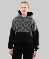 Warm Hoodie "River", Embroidered Hoodie For Women