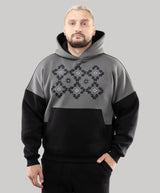 Warm Hoodie "River", Embroidered Hoodie For Men