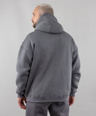 Warm Oversize Hoodie "Introvert". Gray color