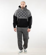 Warm Embroidered Hoodie "River" and Warm Sweatpants For Men