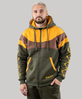Zip-up hoodie “Sunrise”, Ukrainian vyshyvanka style hoodie for men