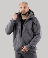 Hoodie "Introvert", warm casual zip-up hoodie