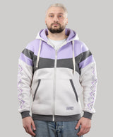 Zip-up hoodie “Sunrise”, Ukrainian vyshyvanka style hoodie for men
