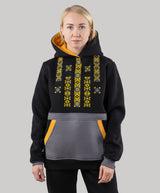 Hoodie "Folk", warm casual hoodie Ukrainian vyshyvanka style for women