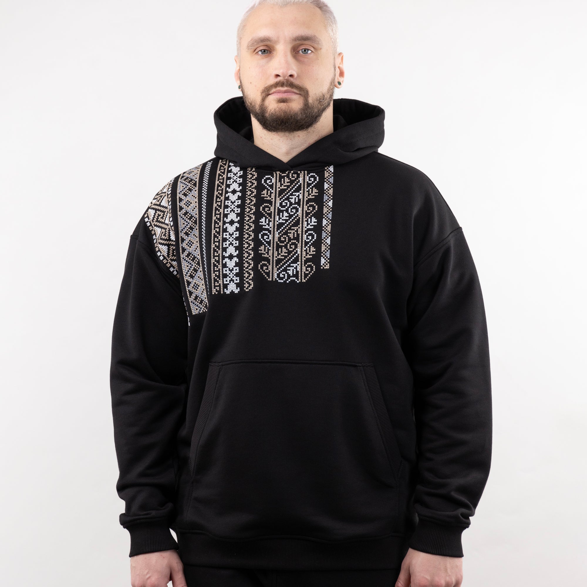 Hoodie "Vyshyvanka", Casual Hoodie With Ukrainian Embroidery For Men