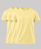 Set of 3 Basic T-shirts with cuffs