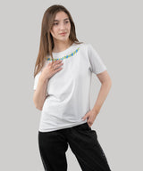 Embroidered T-Shirt "Necklace", T-Shirt For Women