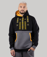 Hoodie "Folk", warm casual hoodie Ukrainian vyshyvanka style for men