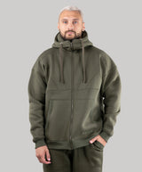 Hoodie "Introvert", warm casual zip-up hoodie